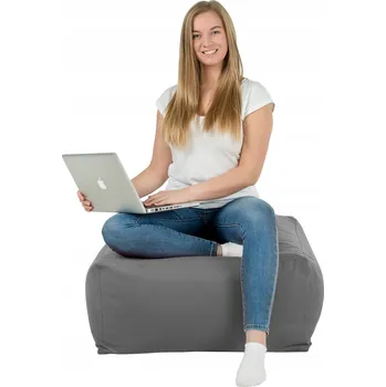 Taburet Taburet PLYŠOVÝ k sezení Stolek křeslo BÉŽOVÝ