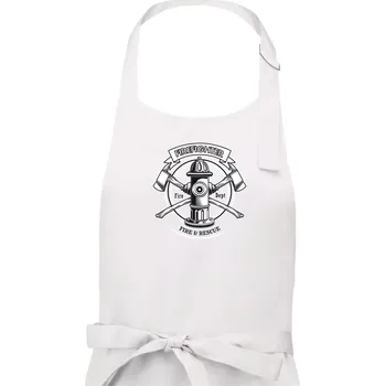 Kuchyňská zástěra Firefighter logo Fire and rescue - Dámská zástěra na vaření - Univerzální velikost ( Bílá )