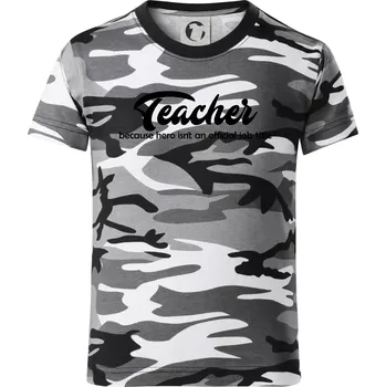 Chlapecké oblečení Teacher title - Dětské maskáčové triko - 104-110cm / 3-4 roky ( Šedý maskáč )
