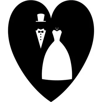 Samolepící dekorace Samolepka na stěnu Manželství 15x12 cm