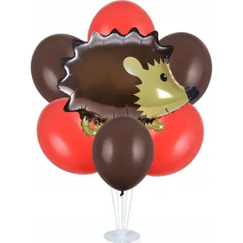 Balónek Sada balónků na stojanu ježek lesní zvířátka
