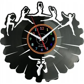 Hodiny BALERÍNA NÁSTĚNNÉ HODINY DEKORATIVNÍ MODERNÍ VINYLOVÁ DESKA VINYL JAKO DÁREK