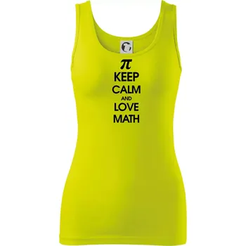 Dámské tričko Keep calm and love math - Dámské tílko - 2XL ( Limetková )