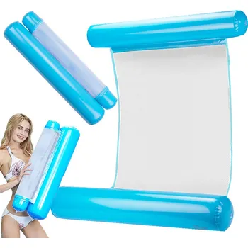 VODNÍ HAMAKA MATRACE NA PLAVÁNÍ NAFUKOVACÍ SE SÍŤKOU DO BAZÉNU LEHÁTKO NA PLÁŽ