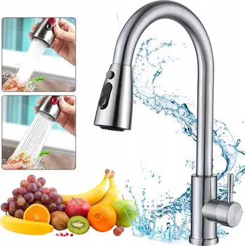 Vodovodní baterie Stojánková kuchyňská baterie Bedee, stříbrná