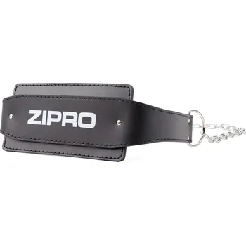 ZIPRO Kožený bederní posilovací pás Zipro s řetízkem NO SIZE ČERNÁ