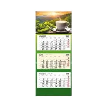 Kalendář Kalendarz 2026 trójdzielny kawa