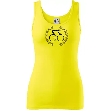 Dámské tričko Logo cyklisty a řetěz - Dámské tílko - S ( Citrónová )