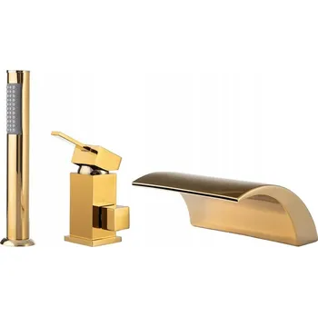 Vodovodní baterie Jednopáková vanová a sprchová baterie na okraj vany Silla CASCADE zlatá