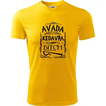 Pánské tričko Harry - Avada Kedavra - Pánské triko Fantasy sportovní (dresovina) - XL ( Žlutá )