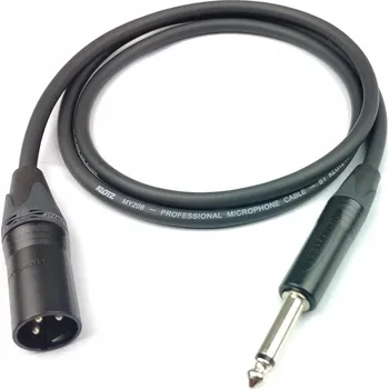 Audio kabel Mikrofonní kabel LGJ Group XLR samec - jack 6,3 mm 1 m