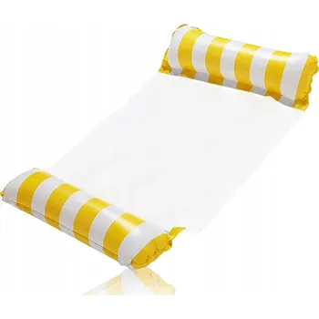 MATRACE DO BAZÉNU NAFUKOVACÍ LEHÁTKO HAMAKA DO VODY SÍŤ ŽLUTÁ