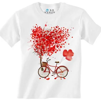 Dívčí tričko Dětské tričko Strom Lásky s Kolem (Barva: Bílá)