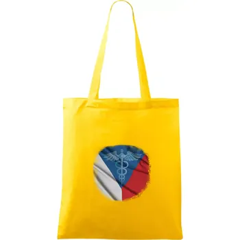 Hrdinové zdravotnictví - Česká vlajka (Pecka design) - Taška bavlněná - 42 x 38 cm ( Žlutá )