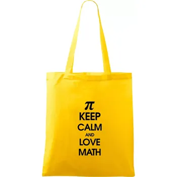 Keep calm and love math - Taška bavlněná - 42 x 38 cm ( Žlutá )