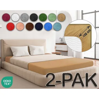 Prostěradlo Sesto Senso napínací prostěradlo s gumou FROTTE Béžová 200x200 cm