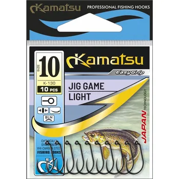 Rybářský háček Háčky na jigové přívlačové návnady Kamatsu Jig Game Light K-130, 10 ks