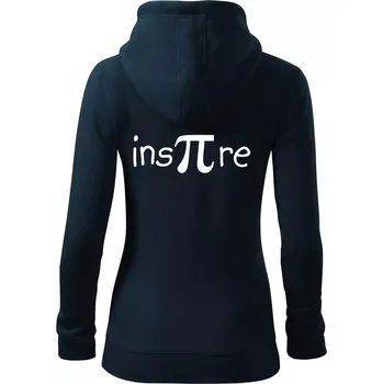 Dámská mikina Inspire matematika - Dámská mikina trendy zipper s kapucí - S ( Námořní modrá (velmi tmavá - téměř černá) )