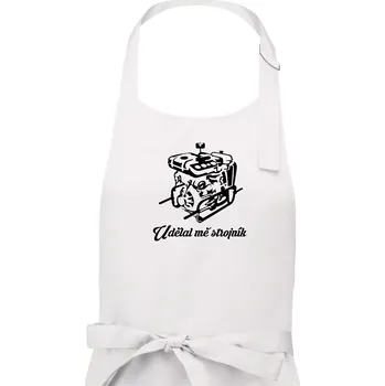 Kuchyňská zástěra Udělal mě strojník - Dámská zástěra na vaření - Univerzální velikost ( Bílá )