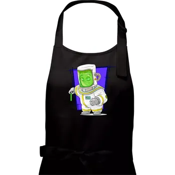 Kuchyňská zástěra Vesmírný voják tmavě modrý - Pánská zástěra na vaření - Univerzální velikost ( Černá )