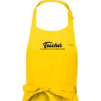 Kuchyňská zástěra Teacher title - Pánská zástěra na vaření - Univerzální velikost ( Žlutá )