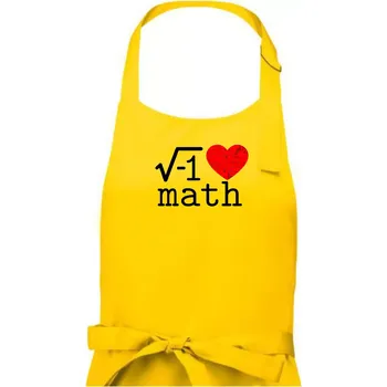 Kuchyňská zástěra I love math - Dámská zástěra na vaření - Univerzální velikost ( Žlutá )