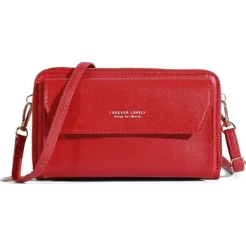 Kabelka Malá letní crossbody kabelka s kapsami | dámská kabelka, letní taška - Vínově červené