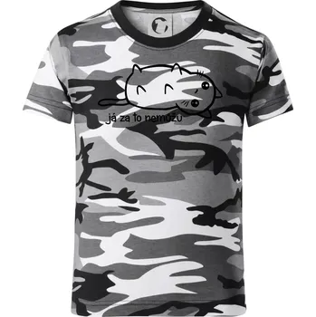 Chlapecké tričko Já za to nemůžu - Dětské maskáčové triko - 134 cm/8 let ( Šedý maskáč )