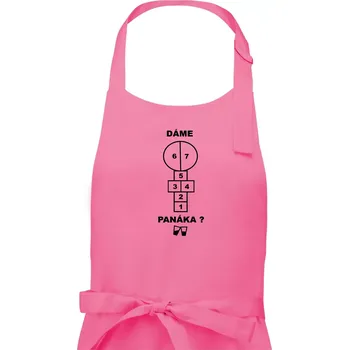 Kuchyňská zástěra Dáme panáka? - Pánská zástěra na vaření - Univerzální velikost ( Růžová )