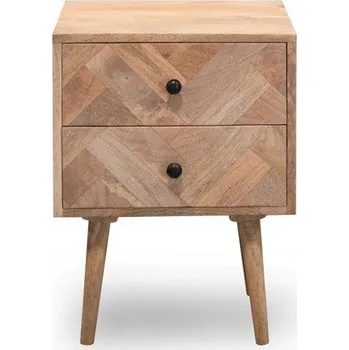 Noční stolek Dřevěný noční stolek na vysokých nožičkách