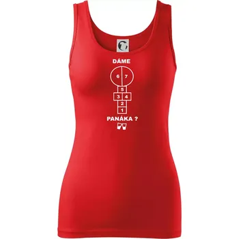 Dámské tričko Dáme panáka? - Dámské tílko - S ( Červená )