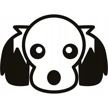 Samolepící dekorace Samolepka na stěnu - Roztomilý grafický pejsek, 11x15 cm