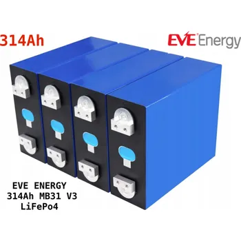 Vrták EVE LiFePO4 články EVE 314 Ah, sada 4 ks, akumulátor 12,8 V 4 kWh