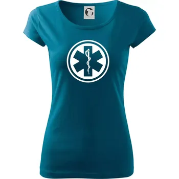 Dámské tričko Rescue logo samostatné kulaté - Dámské triko Pure - M ( Petrolejová )