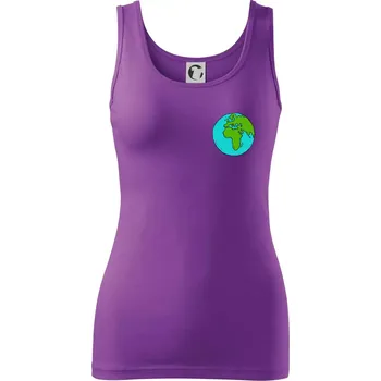 Planeta na prsu - Afrika a Evropa - Dámské tílko - XS ( Fialová )