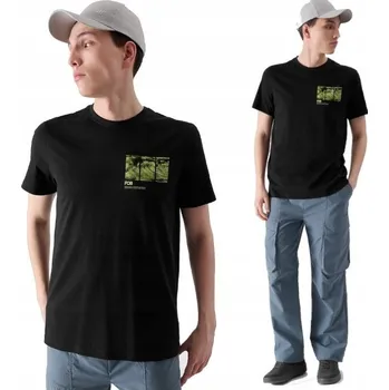 4F Pánské tričko Tričko Bavlněné Klasický střih TTSHM2106 > S