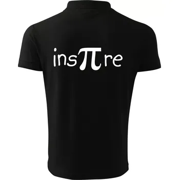 Pánská košile Inspire matematika - Polokošile pánská Pique Polo 203 - S ( Černá )