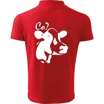 Pánská košile Zmatená kráva - Polokošile pánská Pique Polo 203 - M ( Červená )