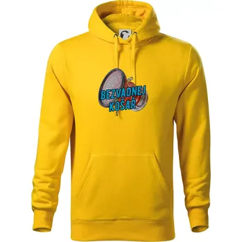 Pánská mikina Bezvadnej košař - Mikina pánská Cape s kapucí - 4XL ( Žlutá )
