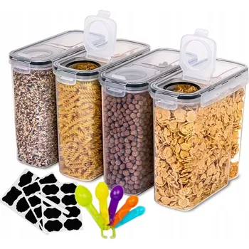 Dóza na potraviny Nádoba na potraviny sada 4 ks 2,5 l plast bezbarvá