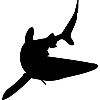 Samolepící dekorace Samolepka na stěnu žralok 15x10 cm