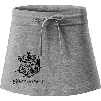 Dámská sukně Udělal mě strojník - Sportovní sukně - two in one - L ( Tmavě šedý melír )