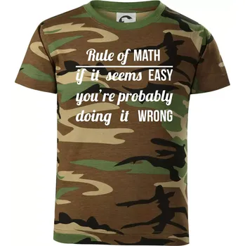 Chlapecké oblečení Rule of math - Dětské maskáčové triko - 122 cm/6 let ( Hnědý maskáč )