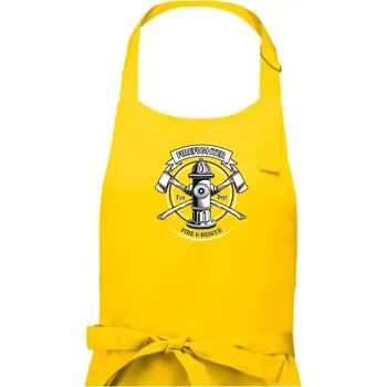 Kuchyňská zástěra Firefighter logo Fire and rescue - Pánská zástěra na vaření - Univerzální velikost ( Žlutá )