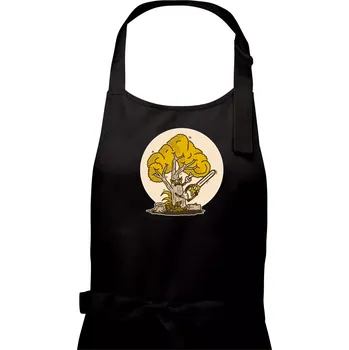 Kuchyňská zástěra Strom dřevorubec - Dámská zástěra na vaření - Univerzální velikost ( Černá )
