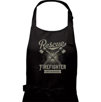 Kuchyňská zástěra Rescue Firefighter - Dámská zástěra na vaření - Univerzální velikost ( Černá )