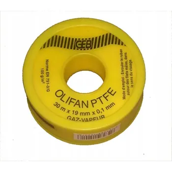 Teflonová páska na plyn 0,1 mm x 19 mm x 30 m GEB