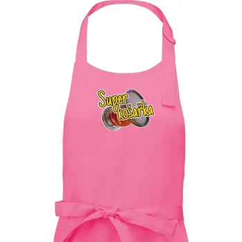 Kuchyňská zástěra Super košařka - Dámská zástěra na vaření - Univerzální velikost ( Růžová )