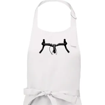 Kuchyňská zástěra Silniční kolo řidítka - Pánská zástěra na vaření - Univerzální velikost ( Bílá )