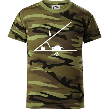 Chlapecké tričko Matematická myš - Dětské maskáčové triko - 122 cm/6 let ( Zelený maskáč )